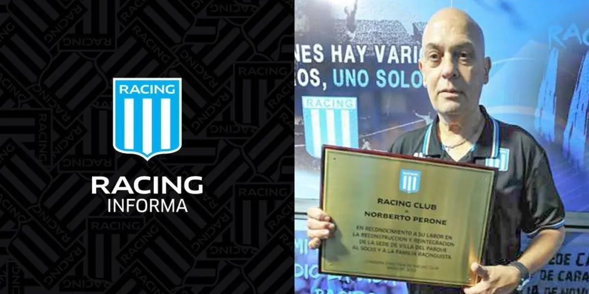 El club decidió hacer un reconocimiento a Norberto Perone