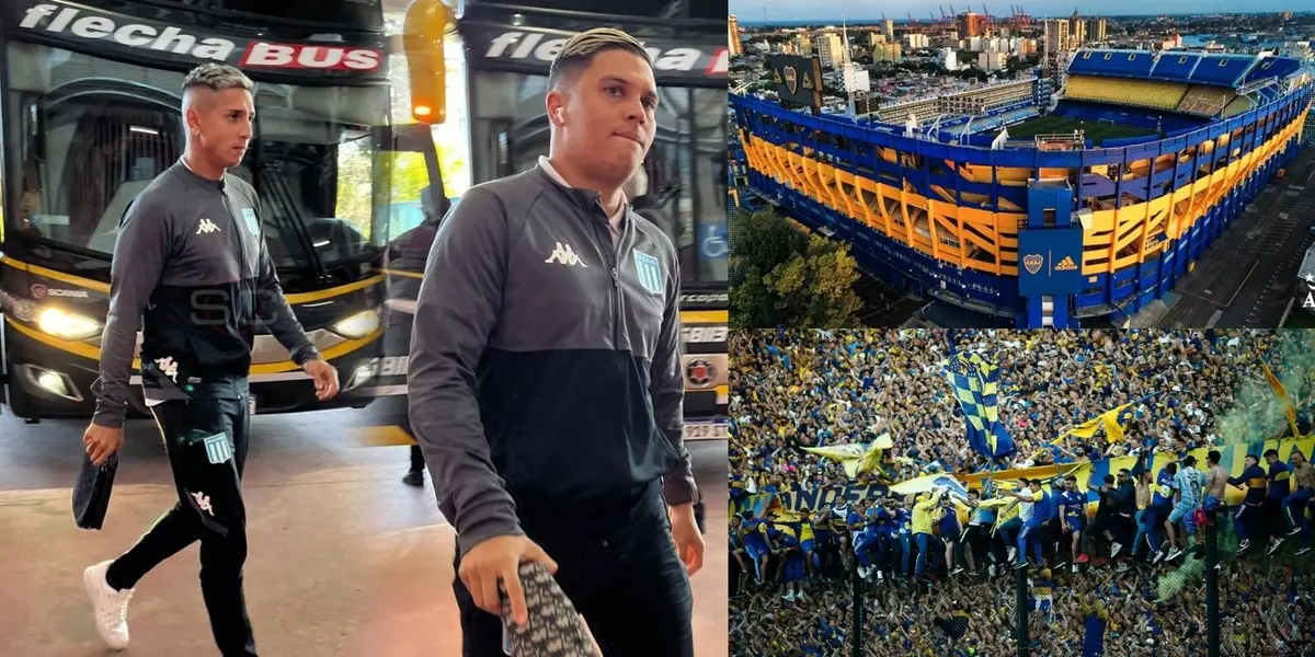 Agustín Almendra volvió a la Bombonera como jugador de Racing y fue recibido por los hinchas Xeneizes