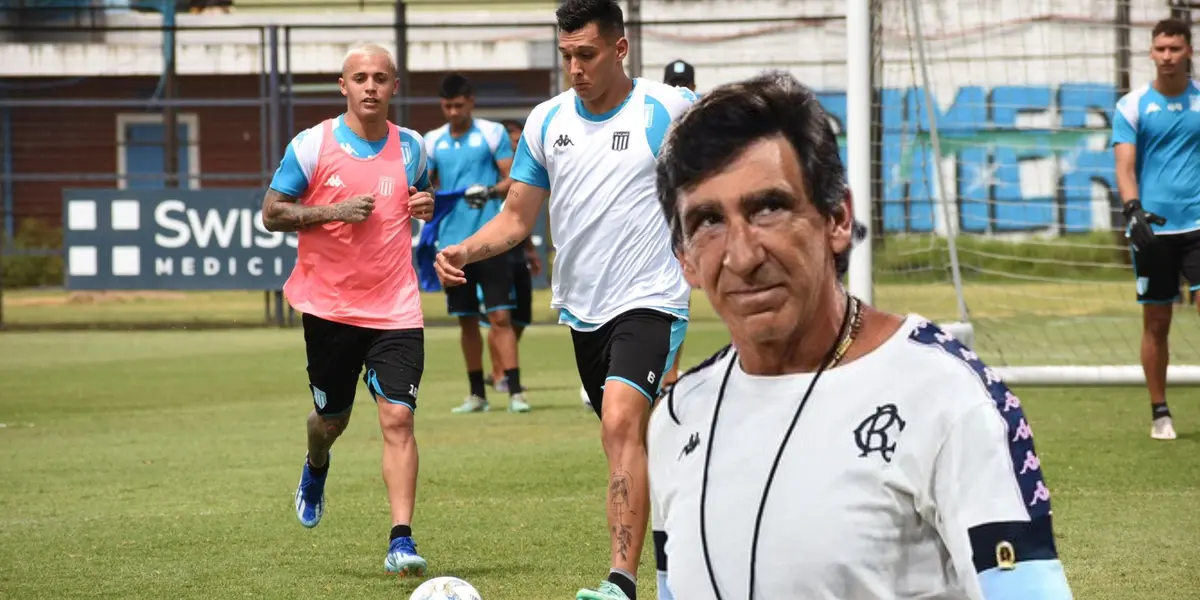 Defensor de Racing se volvio a entrenar a la par de sus compañeros.