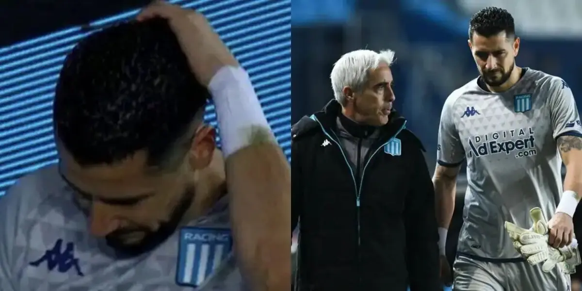 El arquero de Racing tuvo que ser reemplazado por Tagliamonte tras un golpe recibido en el duelo ante el Guapo