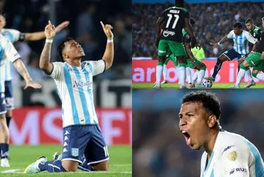 El delantero colombiano convirtió su primer gol en su regreso a Racing y le da vida en la Libertadores