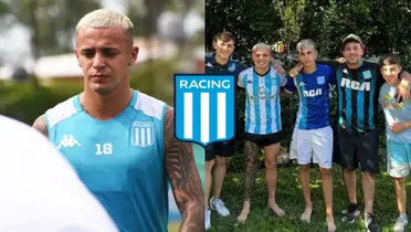 El jugador fue presentado con un tierno video de él con varias camisetas de Racing