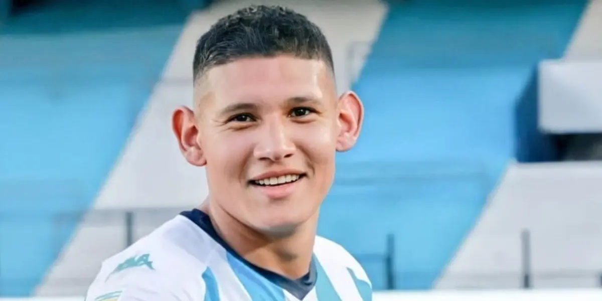 El jugador pertenece a Racing, pero al no tener lugar con el primer equipo se fue a préstamo