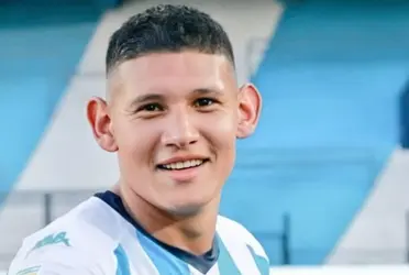 El jugador pertenece a Racing, pero al no tener lugar con el primer equipo se fue a préstamo