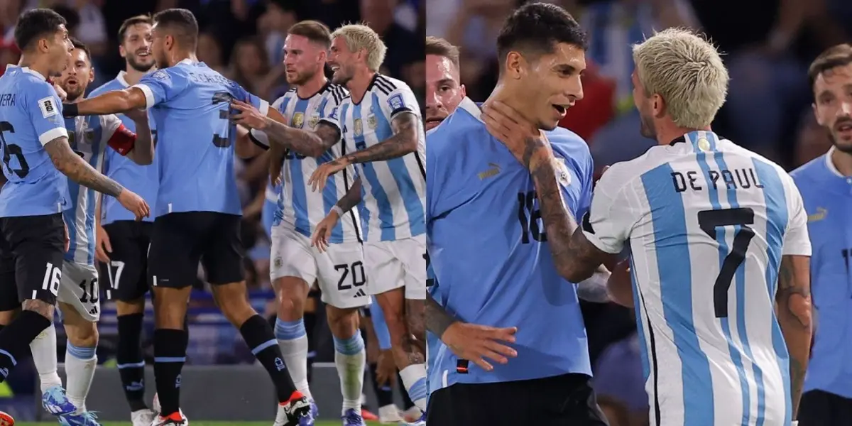 El uruguayo hizo un gesto orientado al sexo oral, después de una falta que recibió Messi.