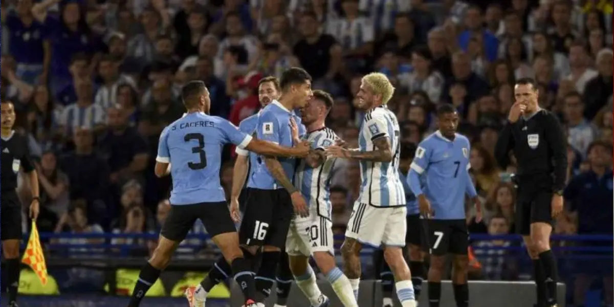 El volante de la Selección Argentina se refirió al episodio con el jugador de la Celeste.