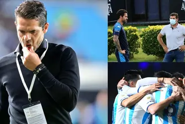 Uno de los jugadores de Racing tuvo que salir reemplazado y preocupa al técnico para el partido de vuelta.